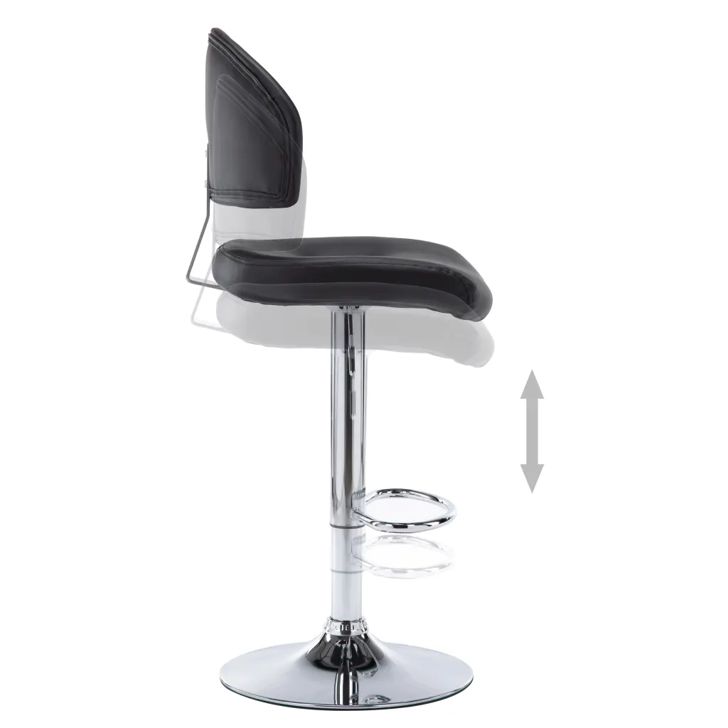 Sgabello da Bar Nero in Similpelle 249646