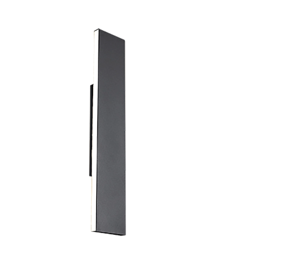 Applique LED bi-emissione, metallo, antracite, L 46 cm, Concha