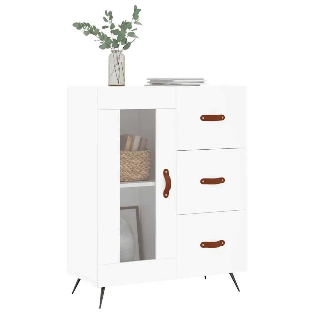 Credenza | Madia | Buffet da pranzo | Armadio da pranzo Bianca 69,5x34x90 cm in Legno Multistrato