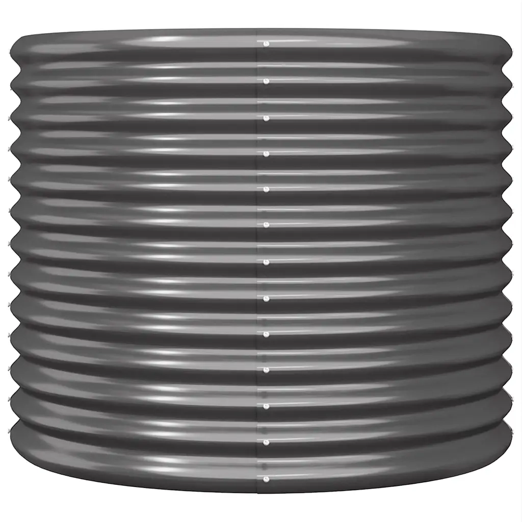 Vaso Giardino-Fioriera da Giardino Acciaio Zincato 80x80x68 cm Antracite