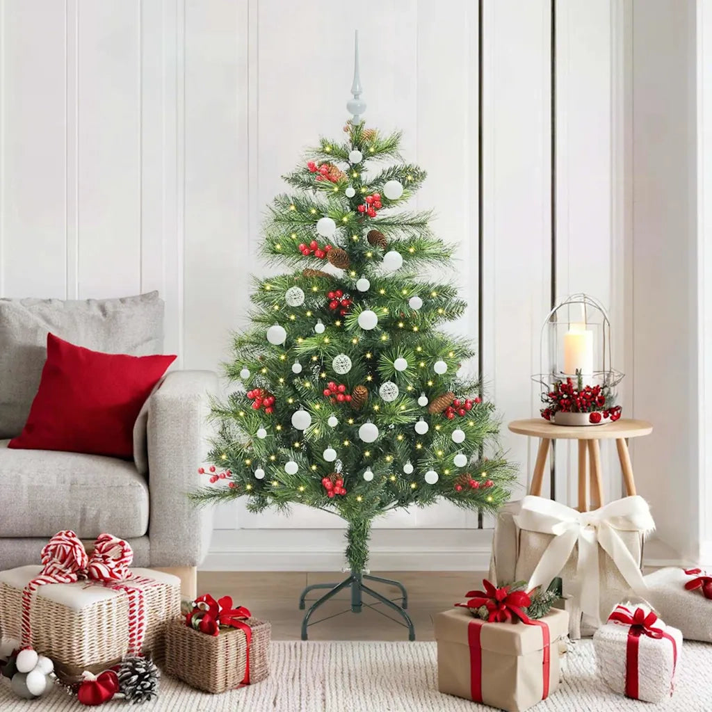 Albero di Natale | Decorazioni natalizie artificiale Verde 150 cm PVC e Metallo