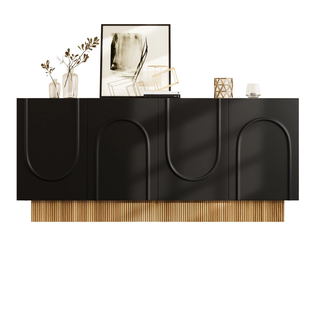 Credenza moderna con 4 ante e ampio spazio interno