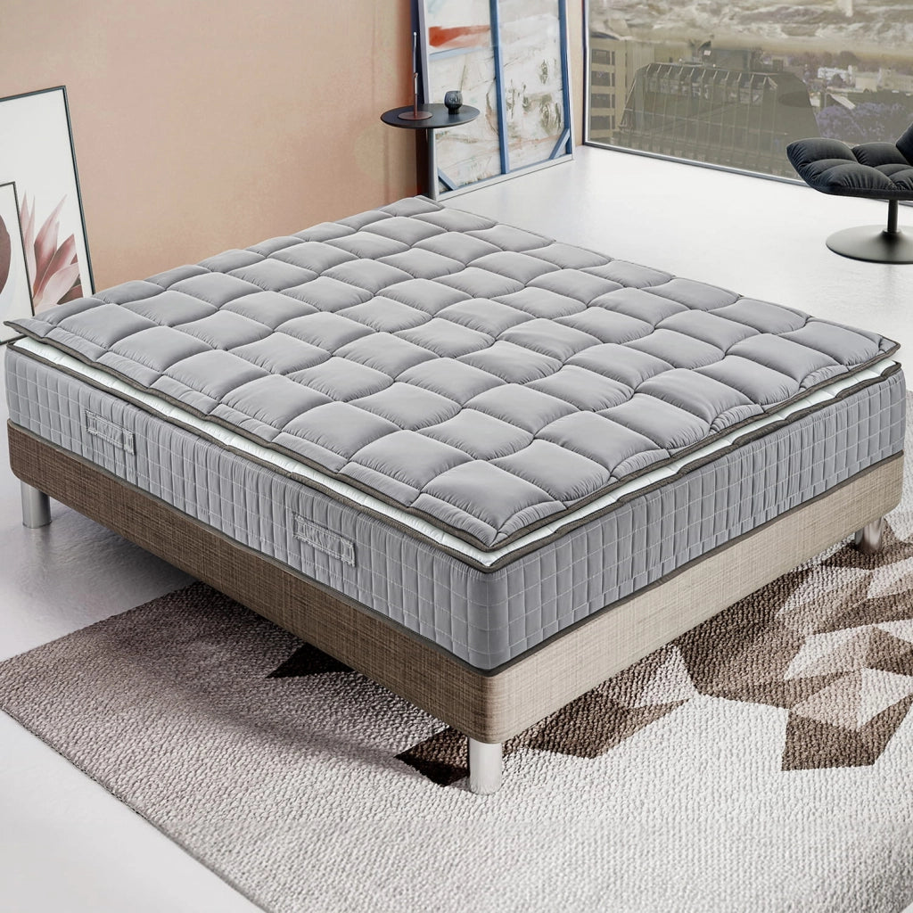 Materasso Matrimoniale 160x200 Molle progressive - Alto 27 cm - Ortopedico - Sfoderabile - con topper Memory in OMAGGIO