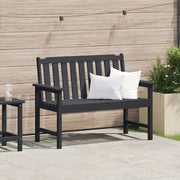 Panchina da giardino Nero 120 x 59 x 88 cm HDPE 42006602
