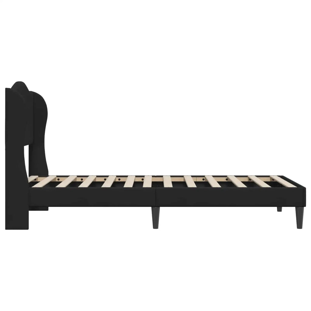 Struttura del letto con testiera Nero 90 x 200 cm Velluto 42027897