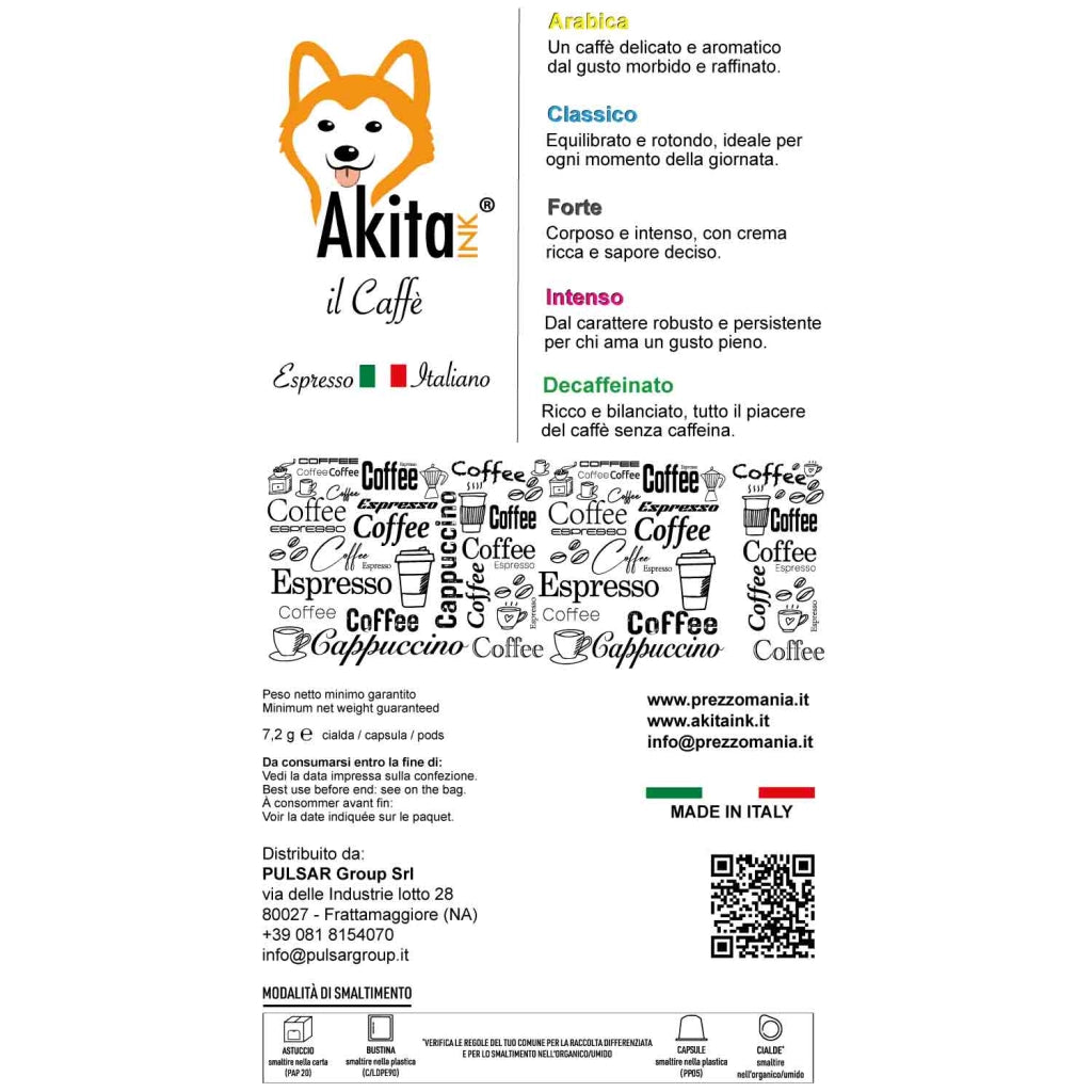 Caffe' Akitaink Cialda Miscela Arabica 50 Cialde Ese