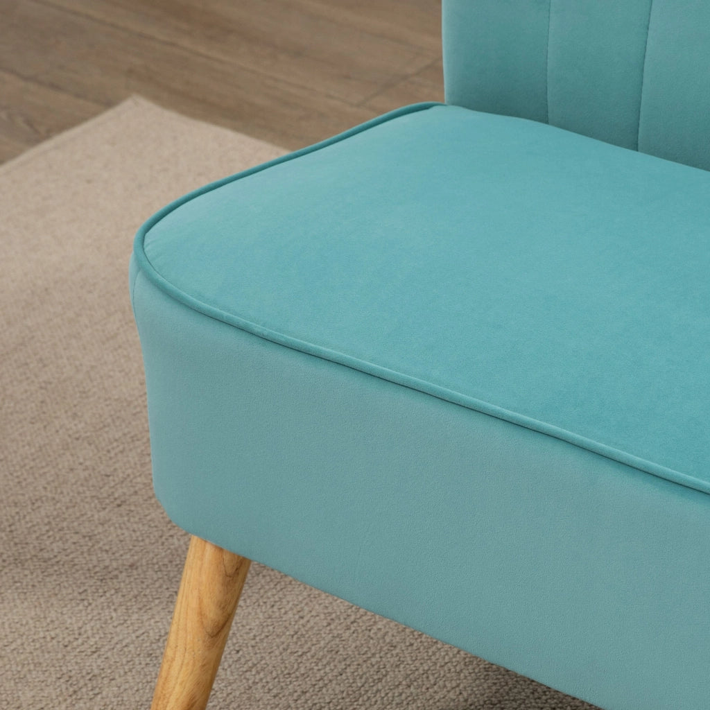 Divano 2 posti retrodesign ¨C zephmum ¨C verde, legno, 117x56,5x77