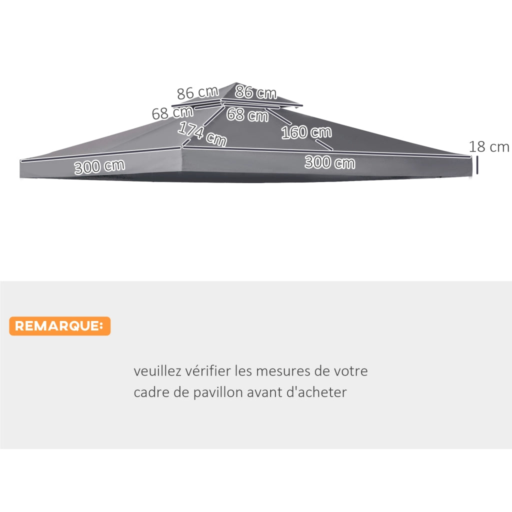Tenda da giardino 3x3 m ¨C Minimal ¨C grigio