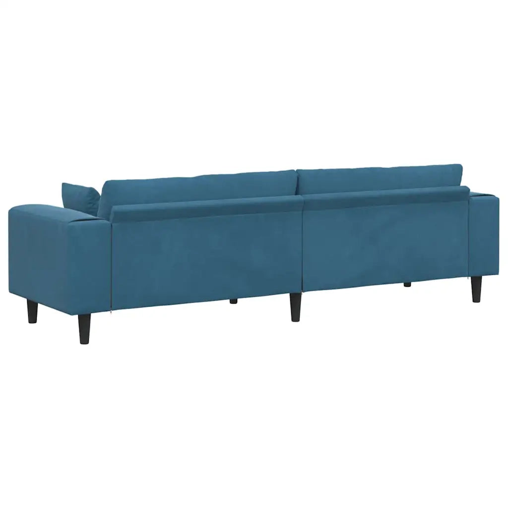 Divano Blu 250 x 77 x 76 cm Velluto 3335152