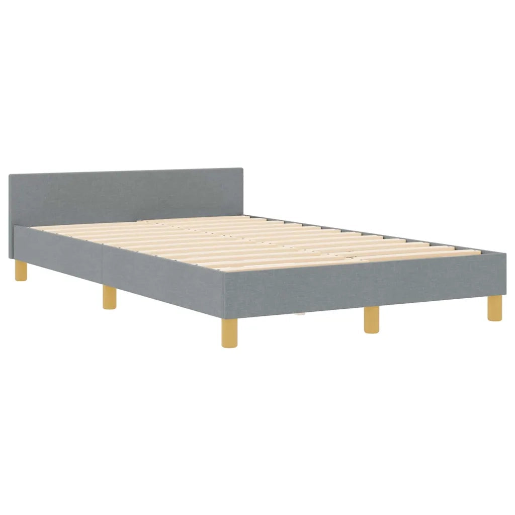 Struttura del letto Grigio chiaro 120 x 190 cm Tessuto