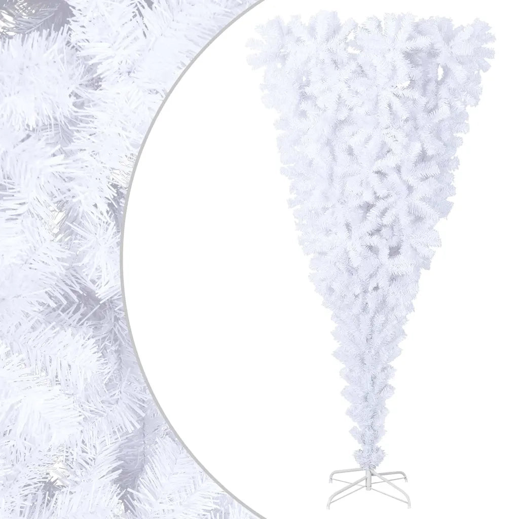 Albero di Natale artificiale capovolto PVC, steel Bianco 344667