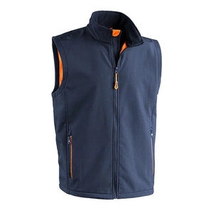 GILET PONENTE SOFTSHELL BLU NAVY/ARANCIO TG XXL