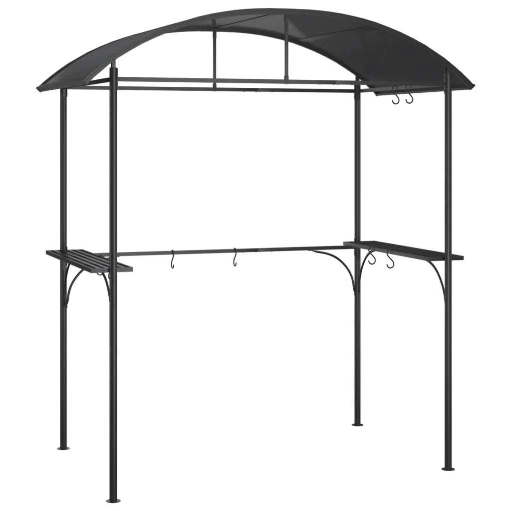 Gazebo Barbecue Ripiani Laterali Antracite 220x115x230 Acciaiocod mxl 93482