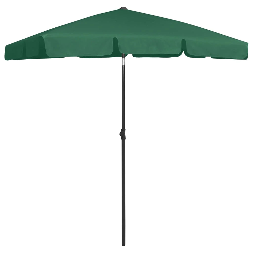 Ombrellone da spiaggia 180 x 120 cm verde 02_0008409