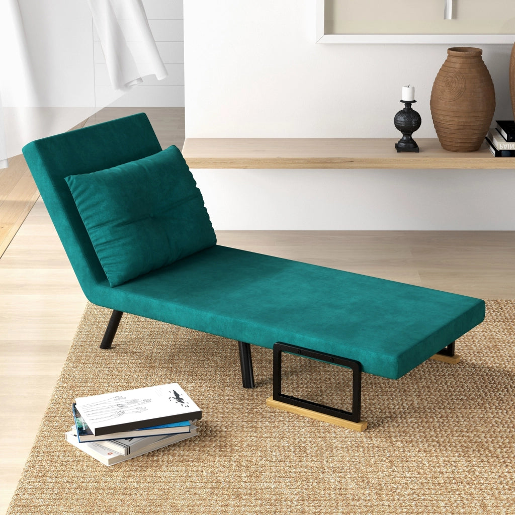 Letto Singolo Pieghevole Convertibile 3 in 1 ¨C Minimal ¨C Verde 63x73x81 cm