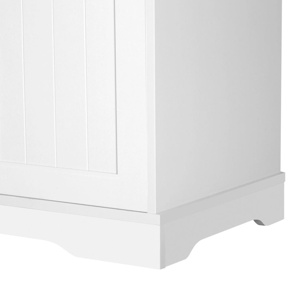 Credenza moderna 3 ante e 1 cassetto in MDF bianco con ripiani regolabili