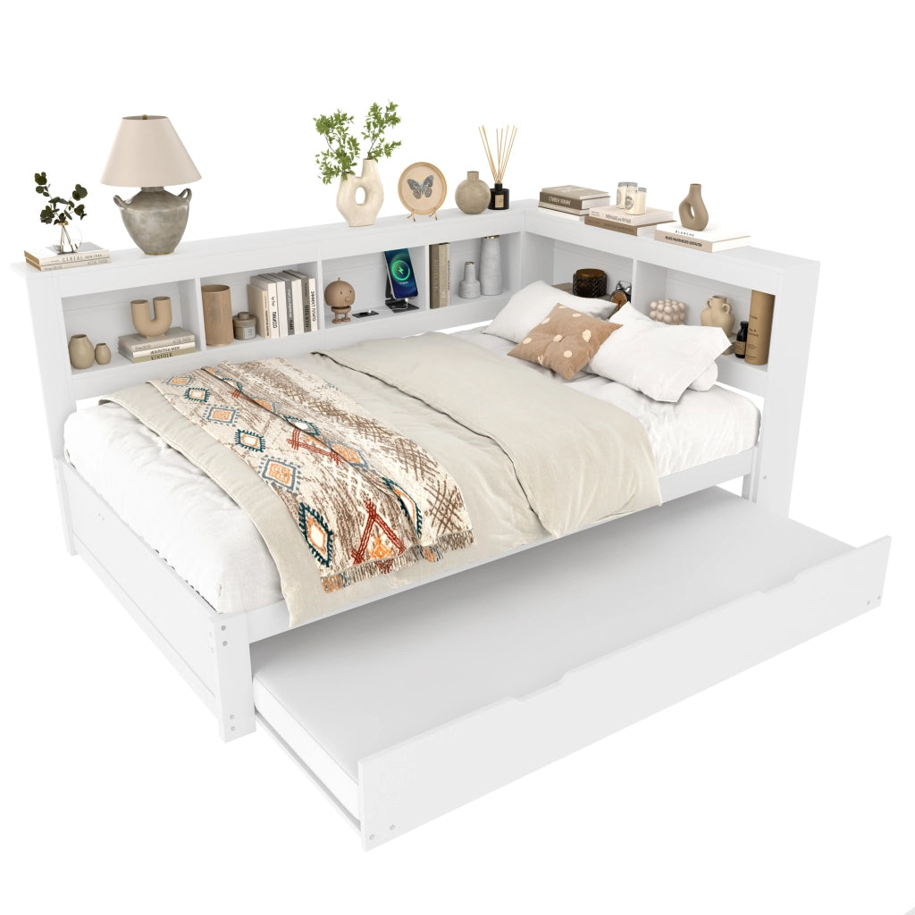 Letto divano 140 × 200 cm 2 posti; 2 cassetti; presa e 2 USB; con letto estraibile 90 × 190 cm; senza materasso