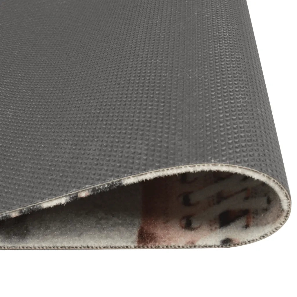 Tappeto da cucina lavabile design elegante 180 x 60 cm antiscivolo comodo in velluto grigio 02_0046054