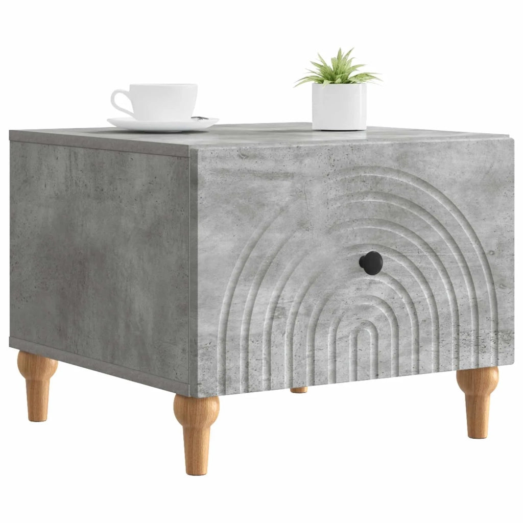 Tavolino da salotto con cassetto Grigio Cemento 49 x 50 x 40 cm 894278