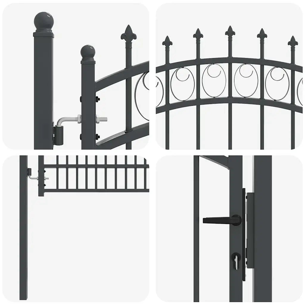 Cancello della recinzione con punte EMMEN 170 x 100 cm 42009005