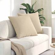 Cuscini da Divano 2 pcs Crema 80 x 80 cm Tessuto 42014073