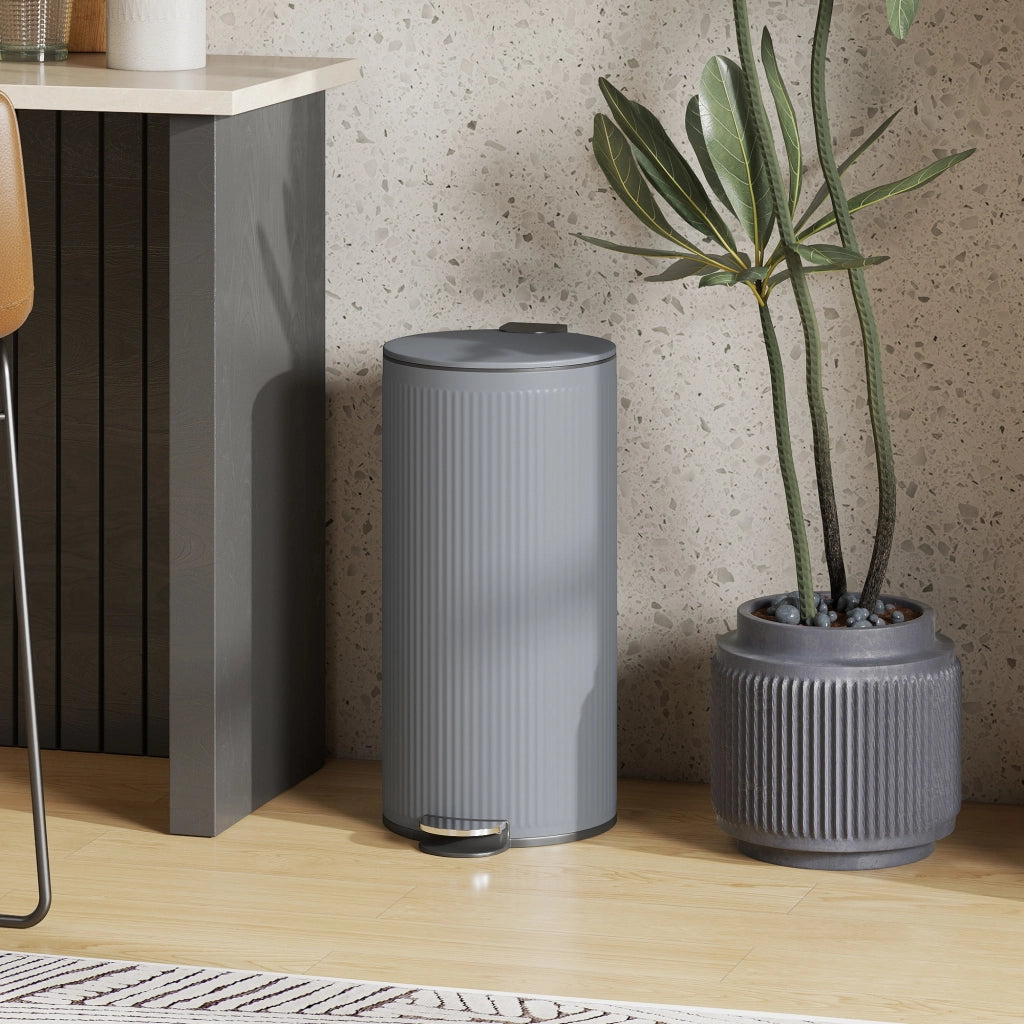 Cestino 30L con Pedale ¨C Minimal ¨C Grigio