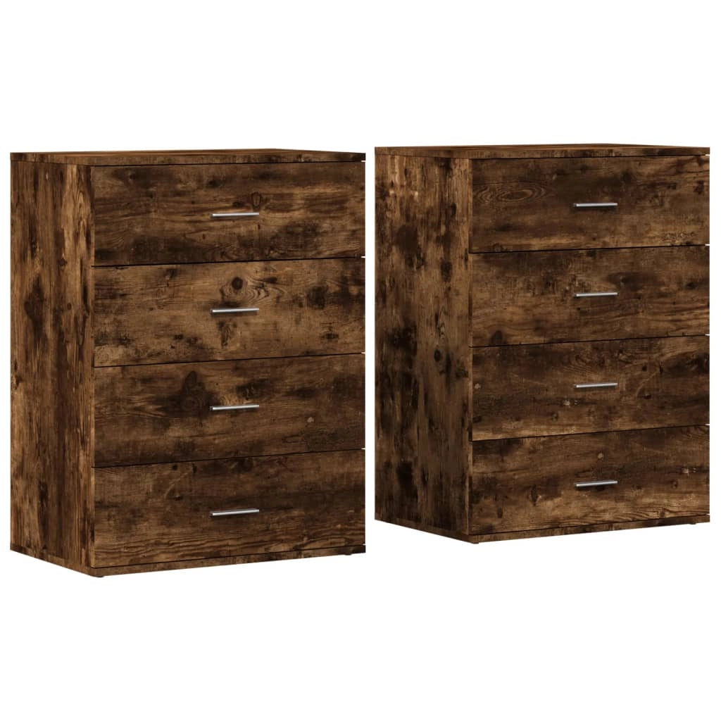 Buffet credenza cassettiera armadio mobile contenitore organizer per cucina soggiorno salotti set da 2 60 x 39 x 80 cm legno ingegnerizzato marrone 02_0036747
