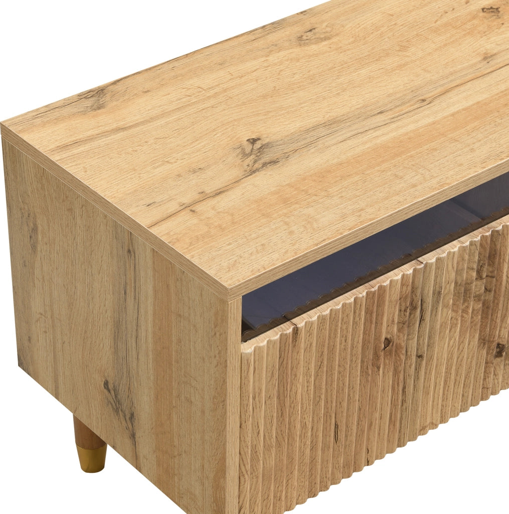 Mobile TV moderno 178 cm con 4 cassetti e passacavi in MDF effetto legno