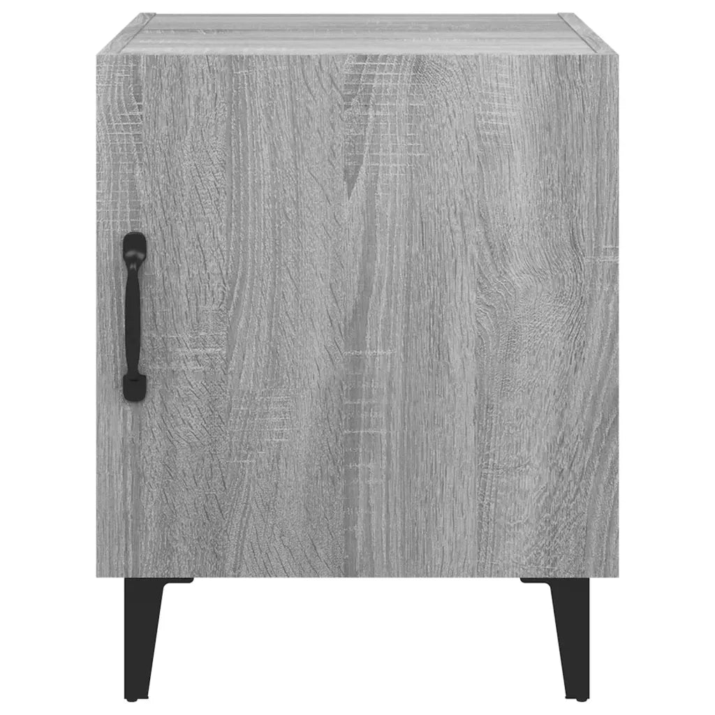 Comodini 2 pz Grigio Sonoma in Legno Multistrato 817318