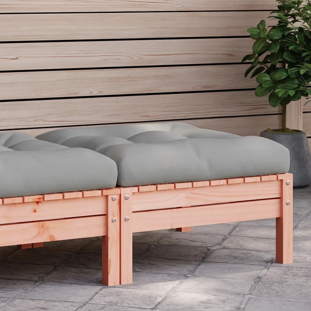 Poggiapiedi da Giardino con Cuscino Legno Massello di Douglas CFW7346067