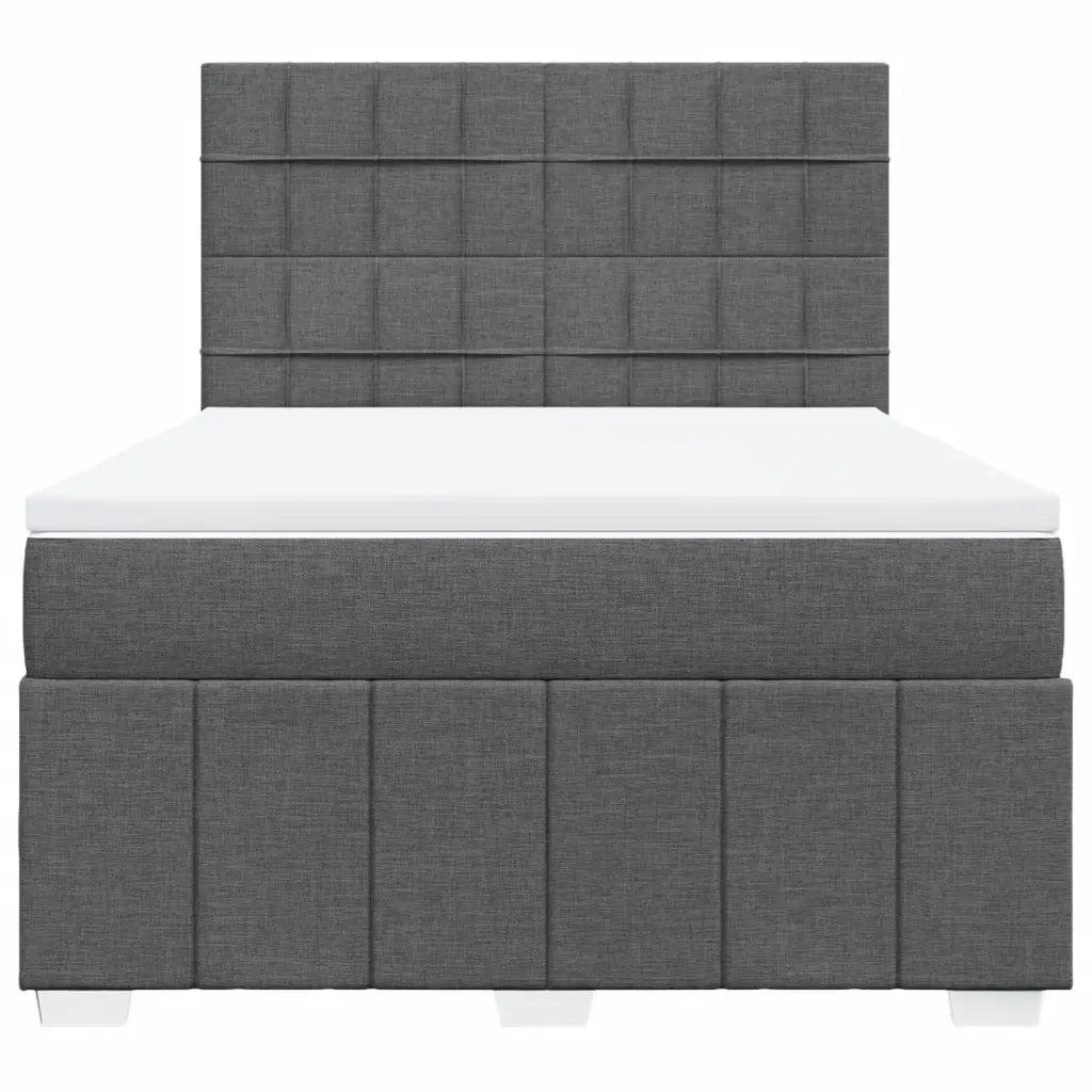 Giroletto a Molle con Materasso Grigio Scuro 160x200 cm Tessuto 3294020