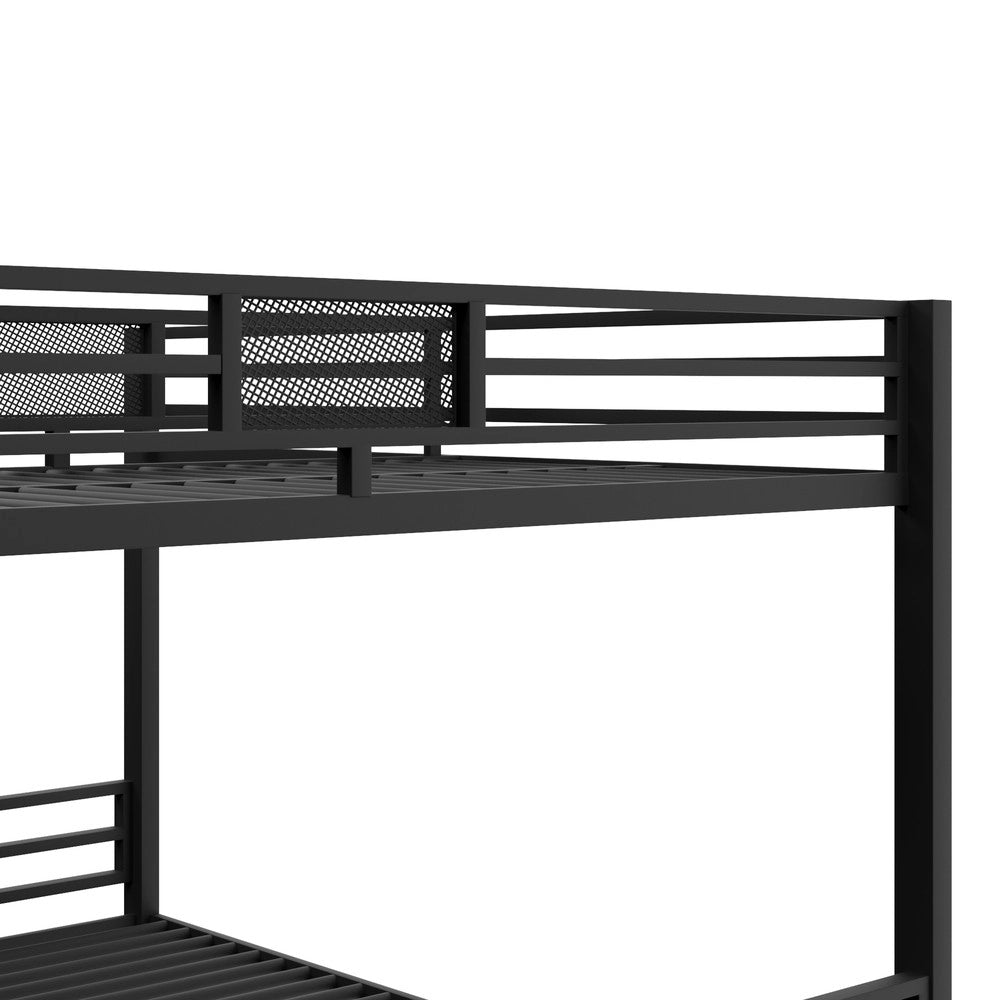 Letto a castello L ¨C Minimal ¨C Nero metallo 90x200 e 140x200