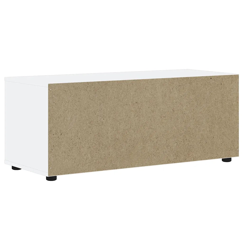 Mobile TV | Armadietto TV | Mobile Porta TV VISNES Bianco 100x40x38 cm in Legno Multistrato