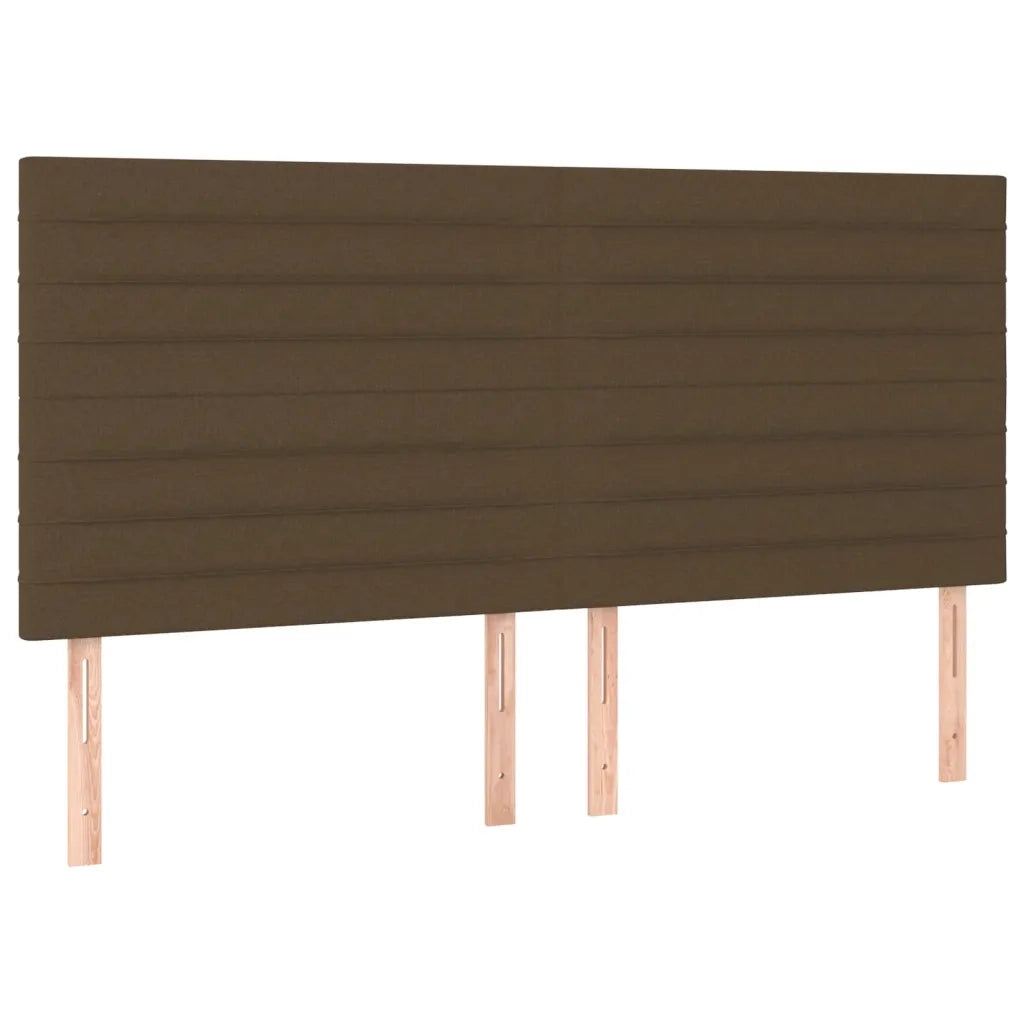 Giroletto a Molle con Materasso Marrone Scuro 200x200cm Tessuto 3136704