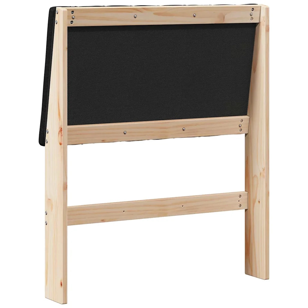 Testiera | Testata imbottita Nero 75 cm Pino massello