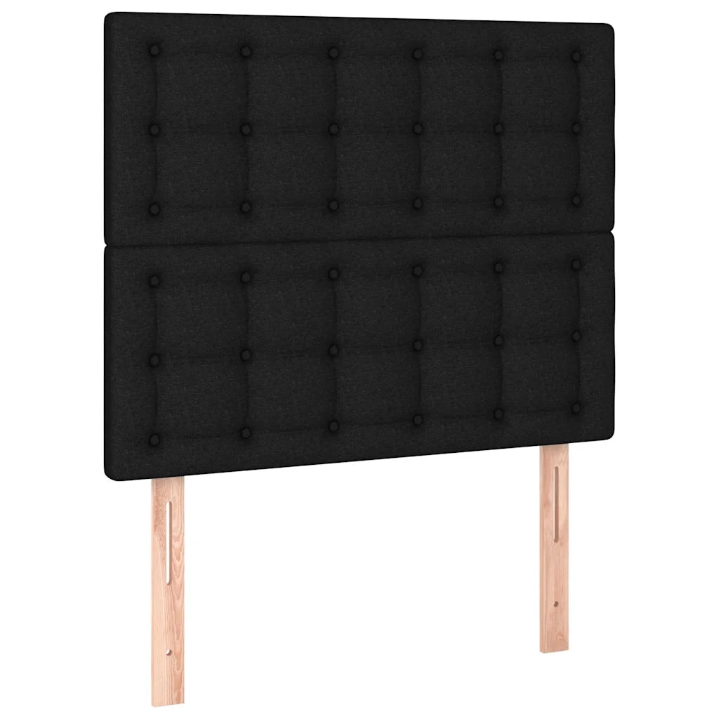 Giroletto a Molle con Materasso-Struttura Letto Nero 80x200 cm inTessuto 706749