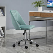 Sedia da ufficio ergonomica verde regolabile con ruote