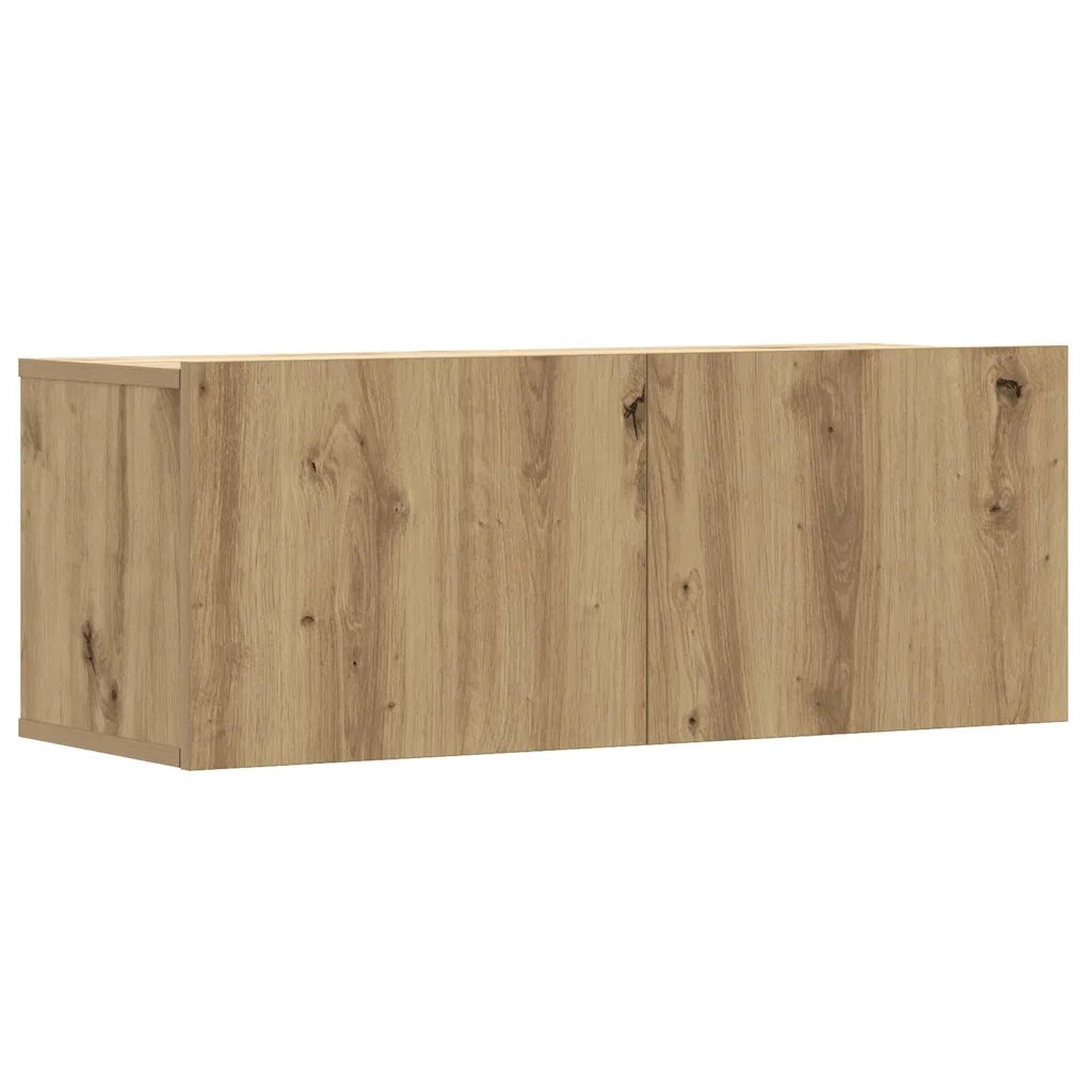 Set Mobile TV 6 pz Montato a Parete Rovere in Legno Multistrato 3329002