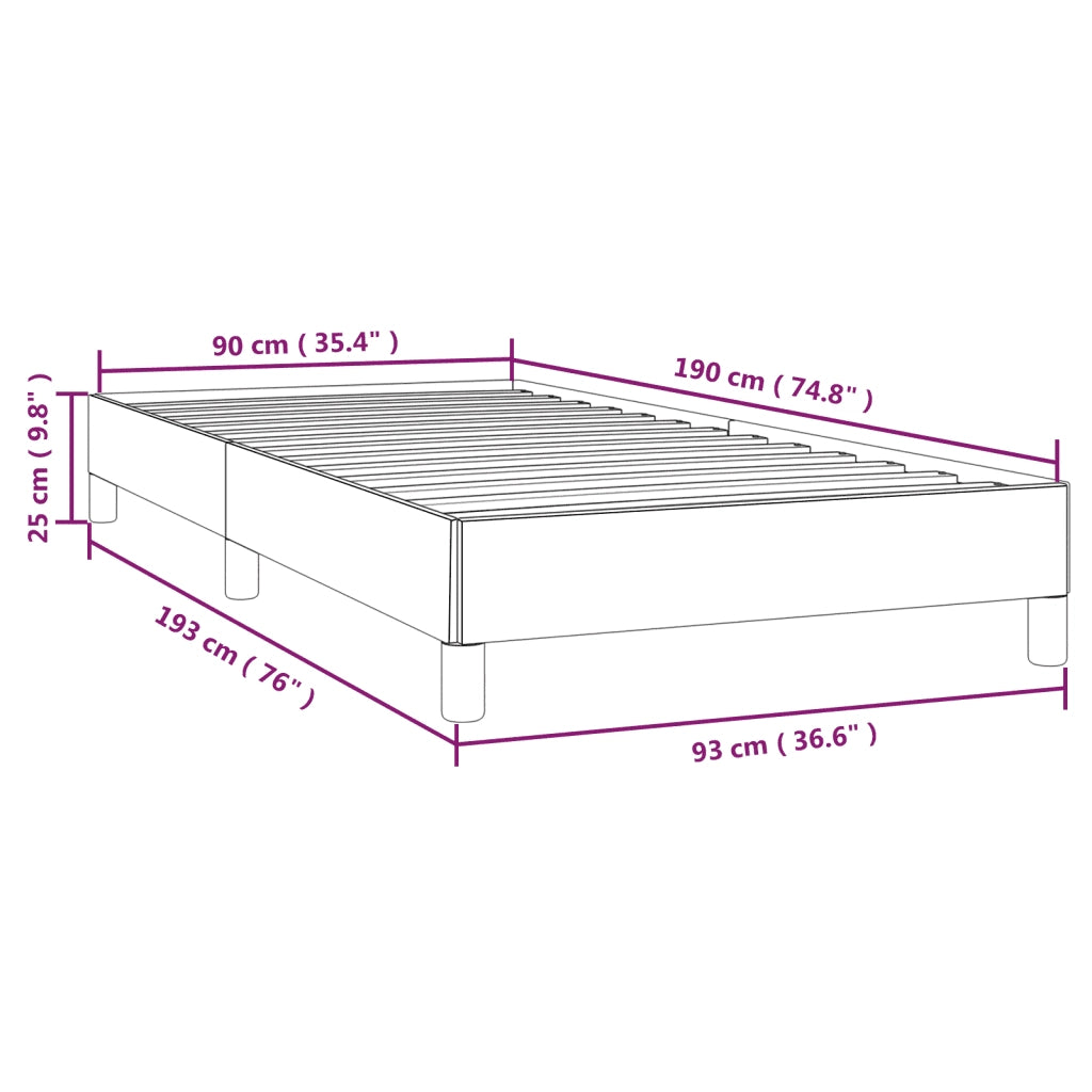 Giroletto-Struttura Letto Nero 90x190 cm in Similpelle 920418