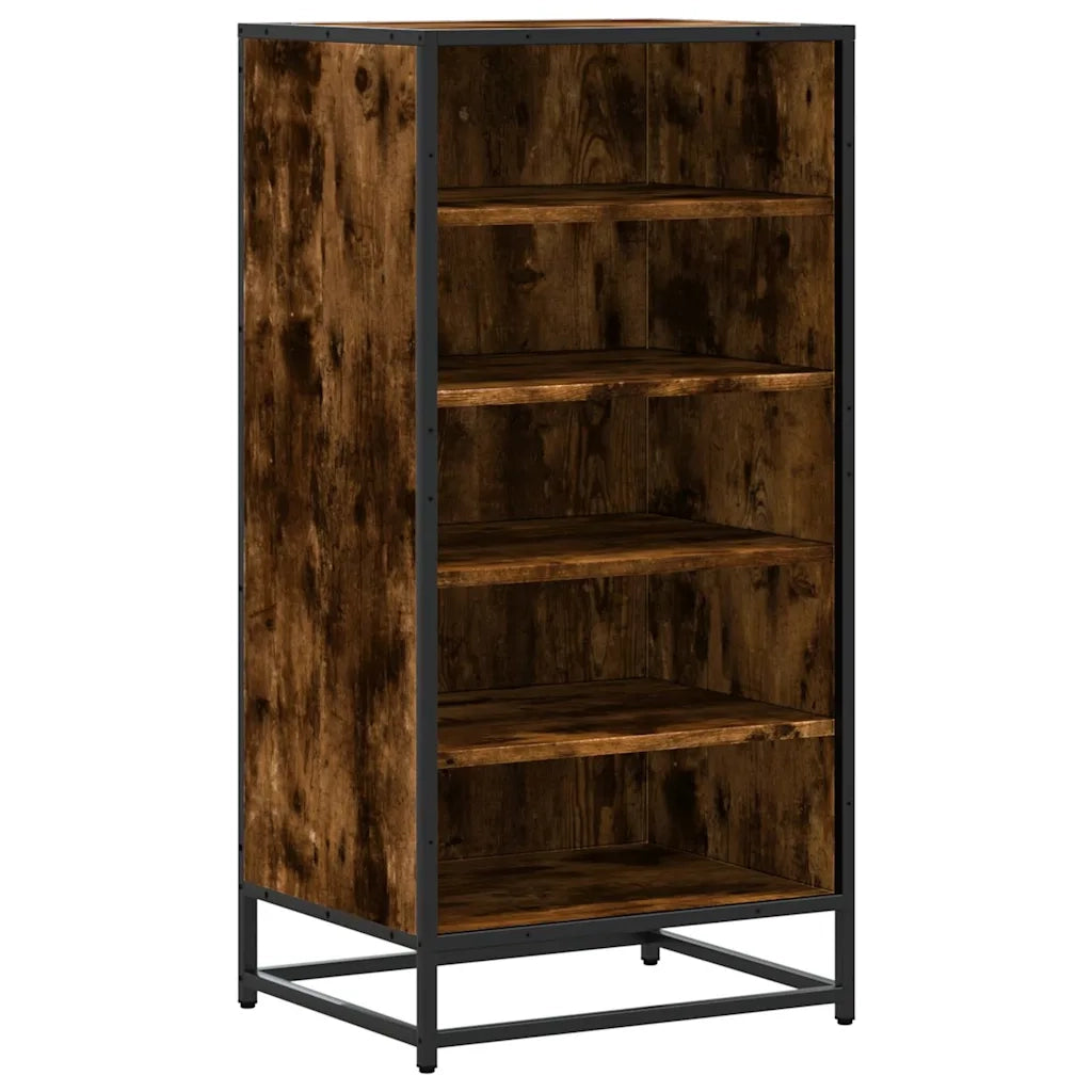 Scarpiera | Mobile per scarpe Rovere Fumo 48x38x97,5 cm in Legno Multistrato