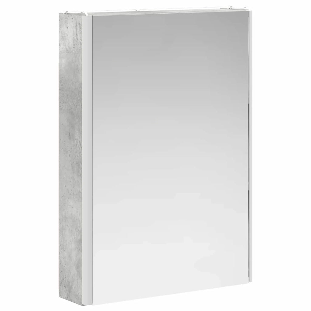 Mobiletto per specchio da bagno Grigio cemento 889226