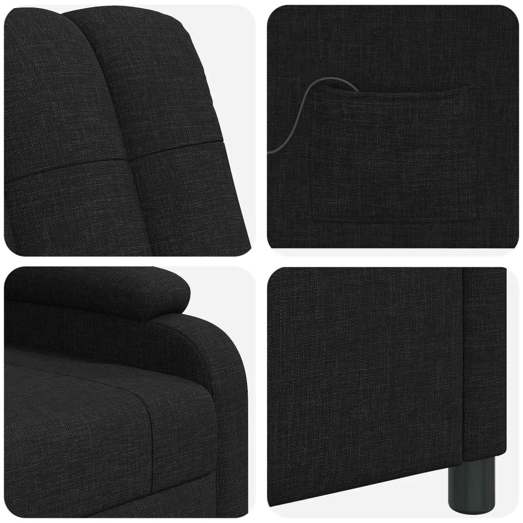 Poltrona Massaggiante Nero Tessuto 42034971