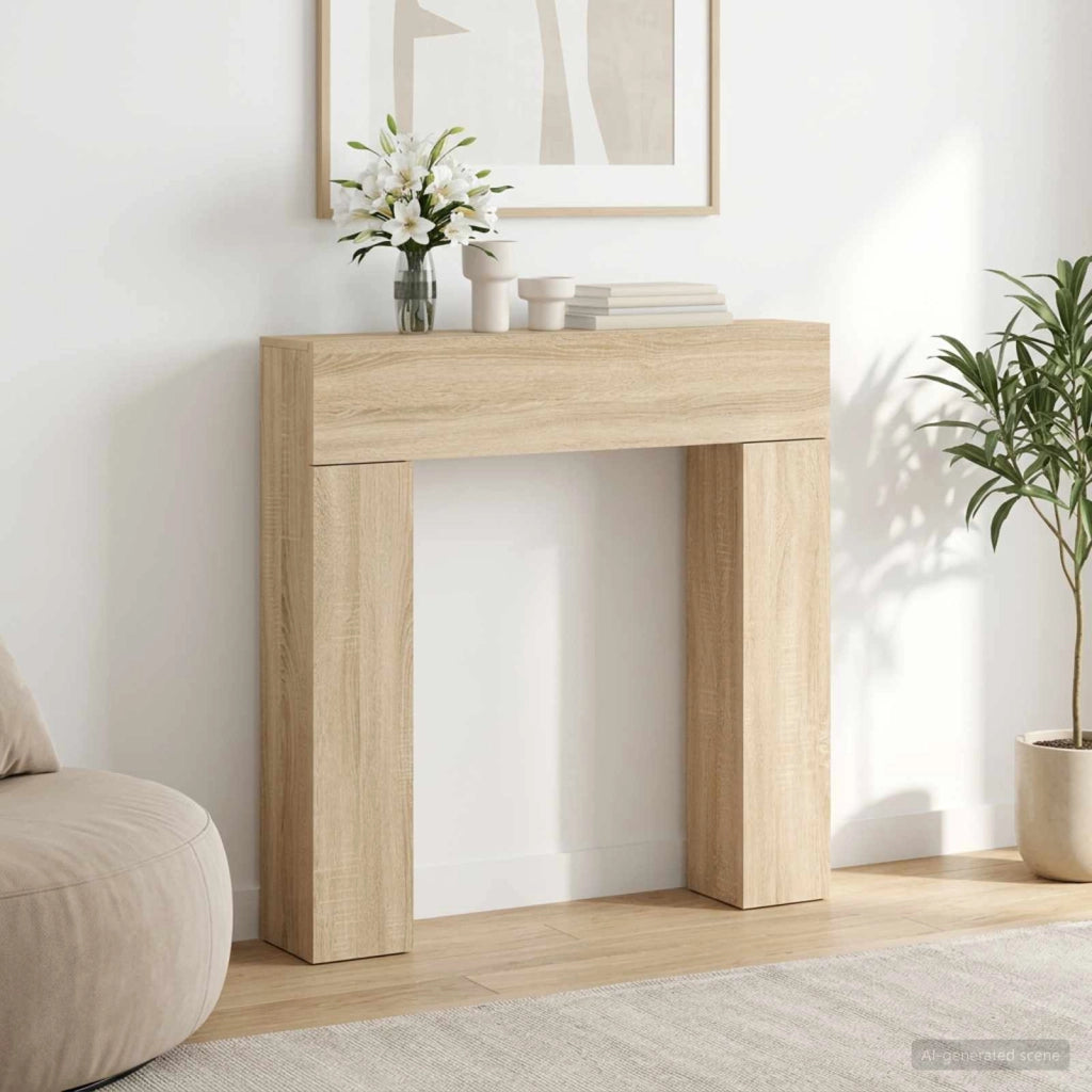 Cornice per camino Rovere Sonoma 102 x 18 x 100,5 cm 8006600