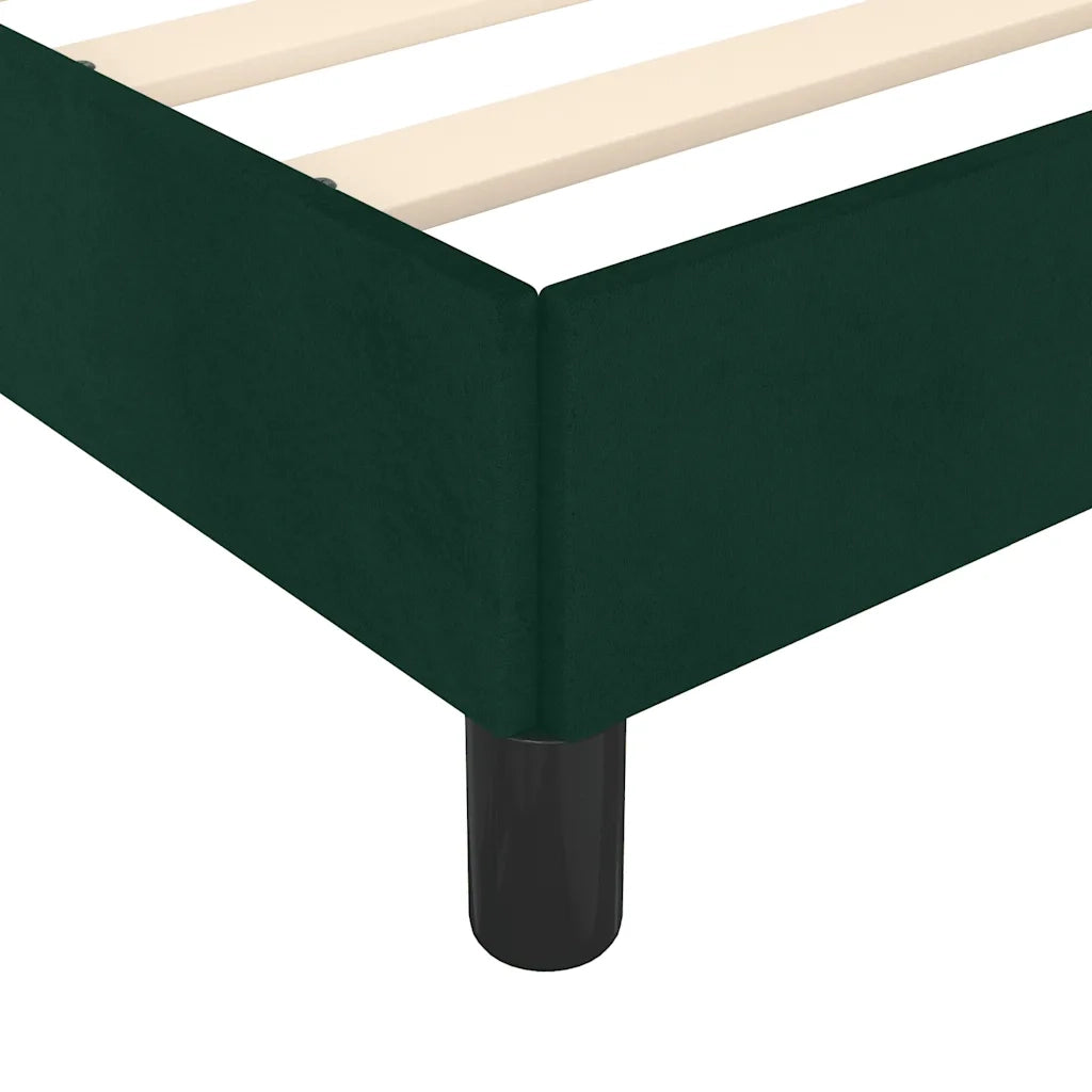 Giroletto con Testiera Verde Scuro 180x200 cm in Velluto 3125955