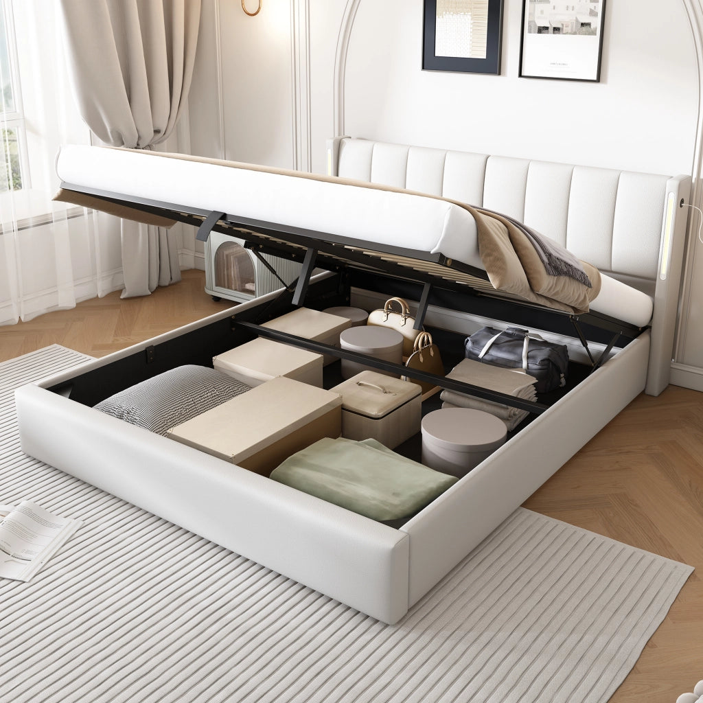 letto imbottito pu bianco 180 x 200 cm