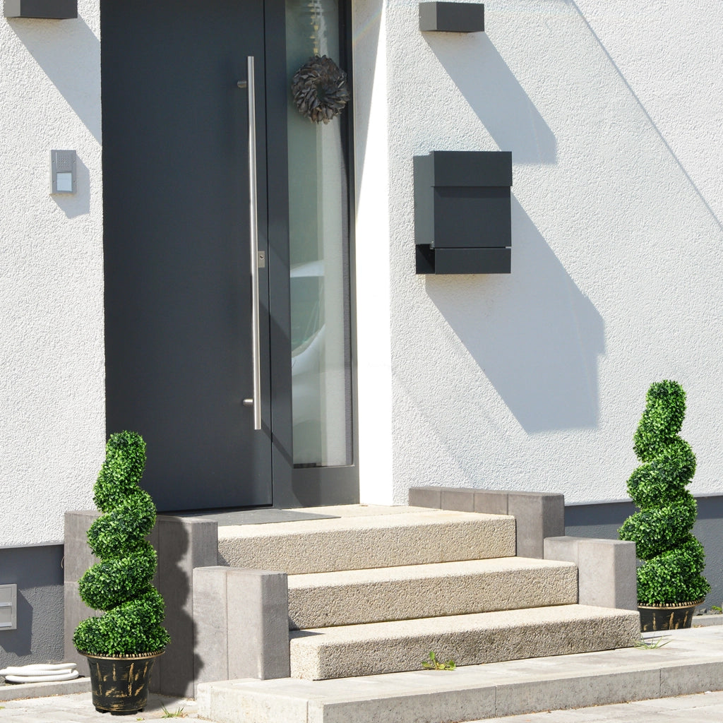 PIANTA ARTIFICIALE Bosso 90 cm Verde Set da 2 per interno ed esterno