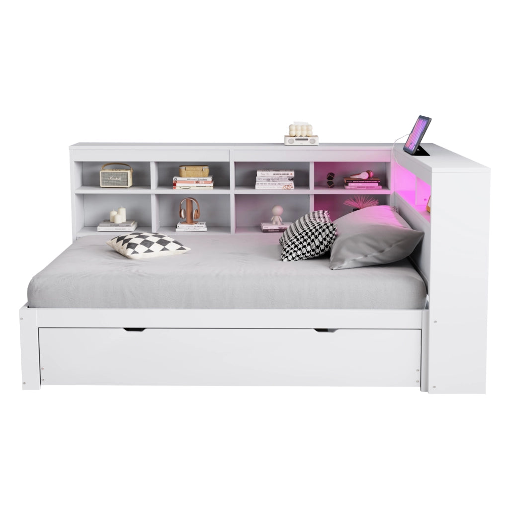 letto in legno bianco 116 x 222;3 cm