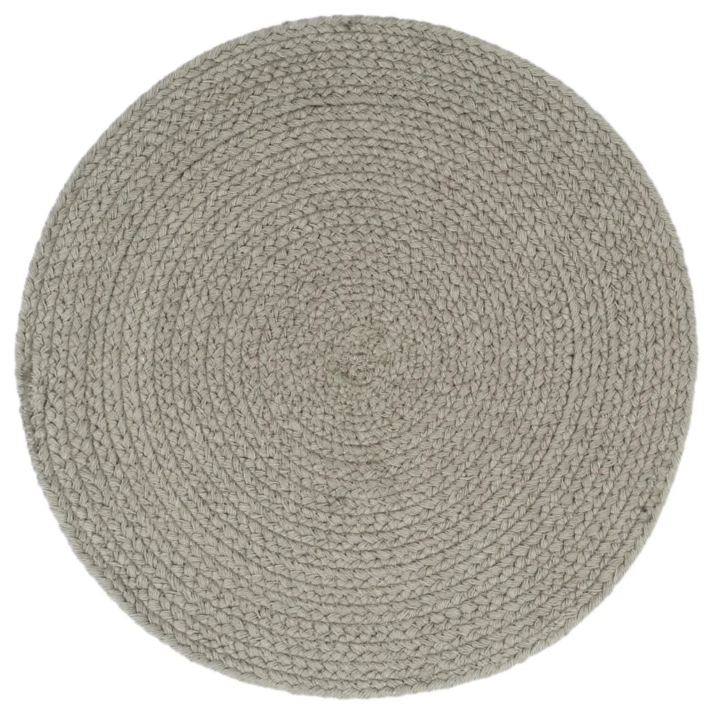 Tovagliette 6 pz Grigio Neutro 38 cm Rotonde in Cotone CFW6492884