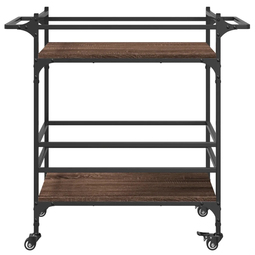 Carrello Cucina Rovere Marrone 82x40x78,5 cm Legno Multistrato CFW7769722