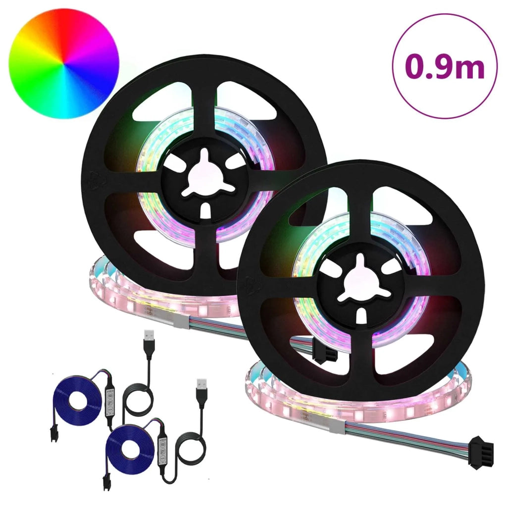 Striscia LED 2 pz Nero e trasparente 450 mm Rame e plastica CFW4228044